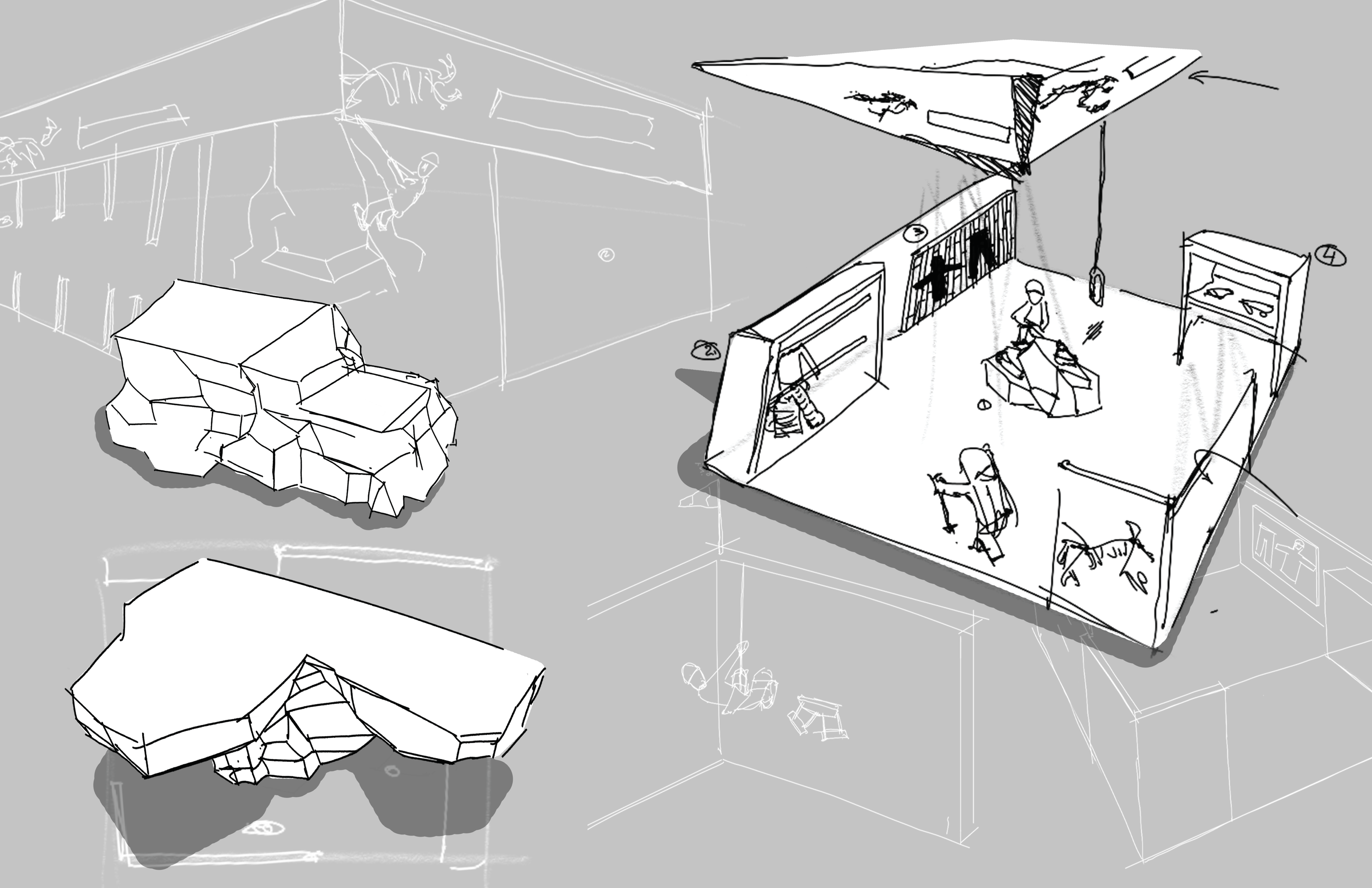 Arc'teryx booth sketch concepts